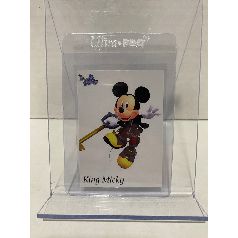 Disney Kingdom Hearts Trading Card King Mickey Keyblade White Excellent